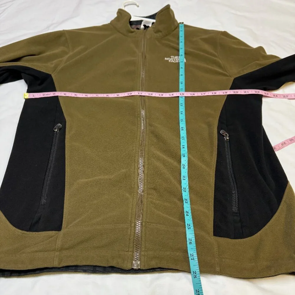 The North Face Men’s TKA 100 Full-Zip Jacket L‎ Olive Green/Black EUC